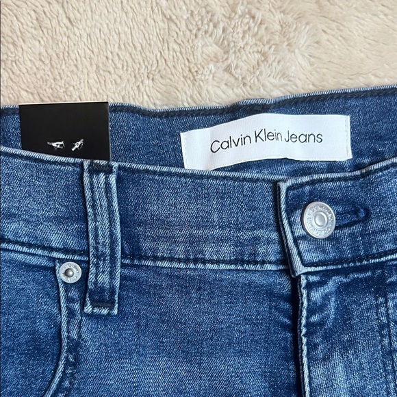 NWT Calvin Klein Blue High Rise Shorts sz 32 - Picture 3 of 9